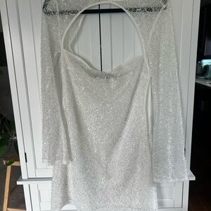 Meshki White Long Sleeve Dress